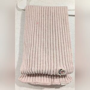 Rare Blush Pink Moncler Wool Ribbed Cowl Infinity Tube Ring Scarf Soft Classic